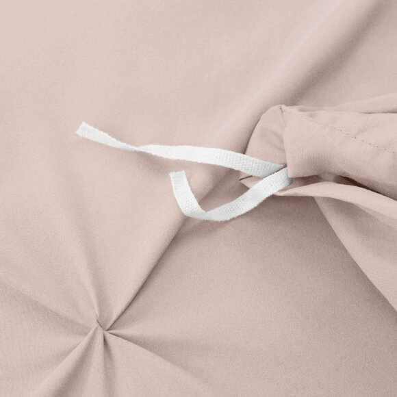 Nestl Pinch Pleat 3-piece Duvet Cover Set Full Size Blush Pink Color New - Picture 5 of 7